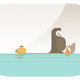 You can’t see it in this screenshot but the paddling animation is adorable.